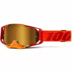 ACCUTRONIX 100% Armega Litkit Gold Gold Flash Mirror Goggles