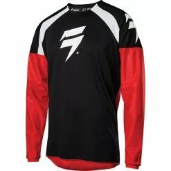 Shift Whit3 Label Race Jersey - Black/Red - L