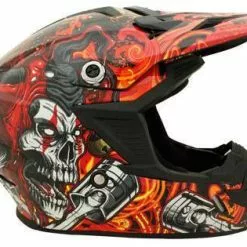THH TX-15 Youth Piston Black Red Helmet