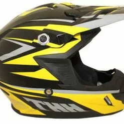 THH TX-15 Youth Slipstream Black Yellow Grey Helmet - Black - Large - Youth