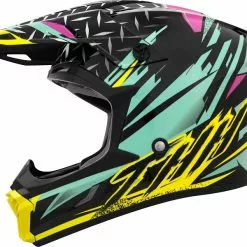 THH Youth T710X Assault Teal Yellow Helmet - Unisex - Small - Youth - Teal/Yellow