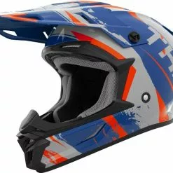 THH T710X Rage Helmet - Matte Blue/Orange/Grey - M -Outlet Helmets Store THH130MBUOR4 1