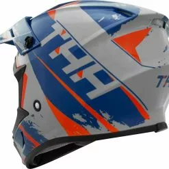 THH T710X Rage Helmet - Matte Blue/Orange/Grey - M -Outlet Helmets Store THH130MBUOR4 2