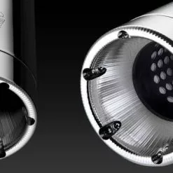 VANCE & HINES V&H MONSTER ROUND S/O BLK/CHROME TIP TOURING 17-20