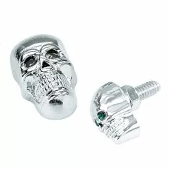 Zodiac Large Skull Krommet - Chrome